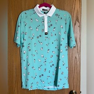NWT Bad Birdie Men’s polo 5pm Somewhere Size Small